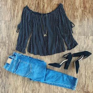 AE smocked off-the-shoulder top